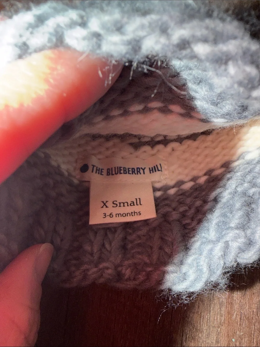 The Blueberry Hill crotchet infant hat with bow XS 3/6m NWT monogrammed Kaydanc